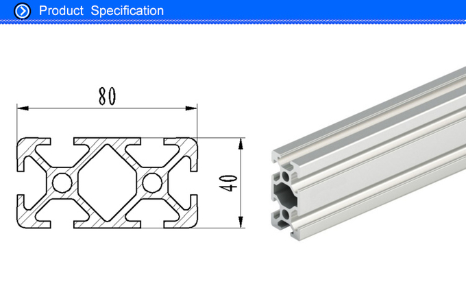 T Slot Aluminum Extrusion Beams for Transport , Building , Conveyor Roller , Sliding Windows and Curtain Wall Profile