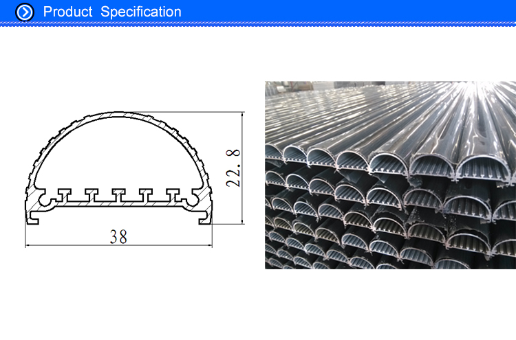 black anodized led strip aluminum extrusion profiles