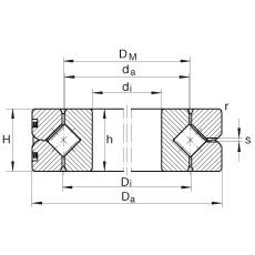 Crossed roller bearing