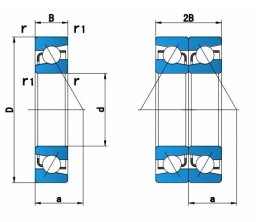 7200 serious, ball bearings, customized beaings Single Row Angular Contact Ball Bearings,