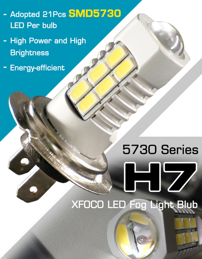 H7 Auto Car Fog Lights 5730 Fog Light Bulb Epstar SMD5730 Chip