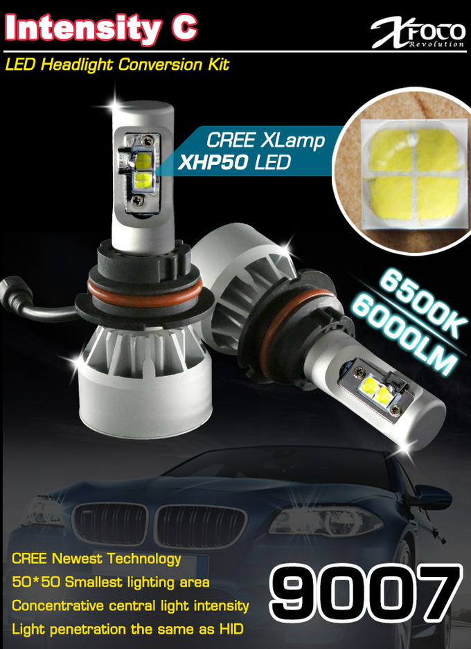 XHP50 6000LM Cree Led Headlight Bulbs 9007 Automotive Head Light