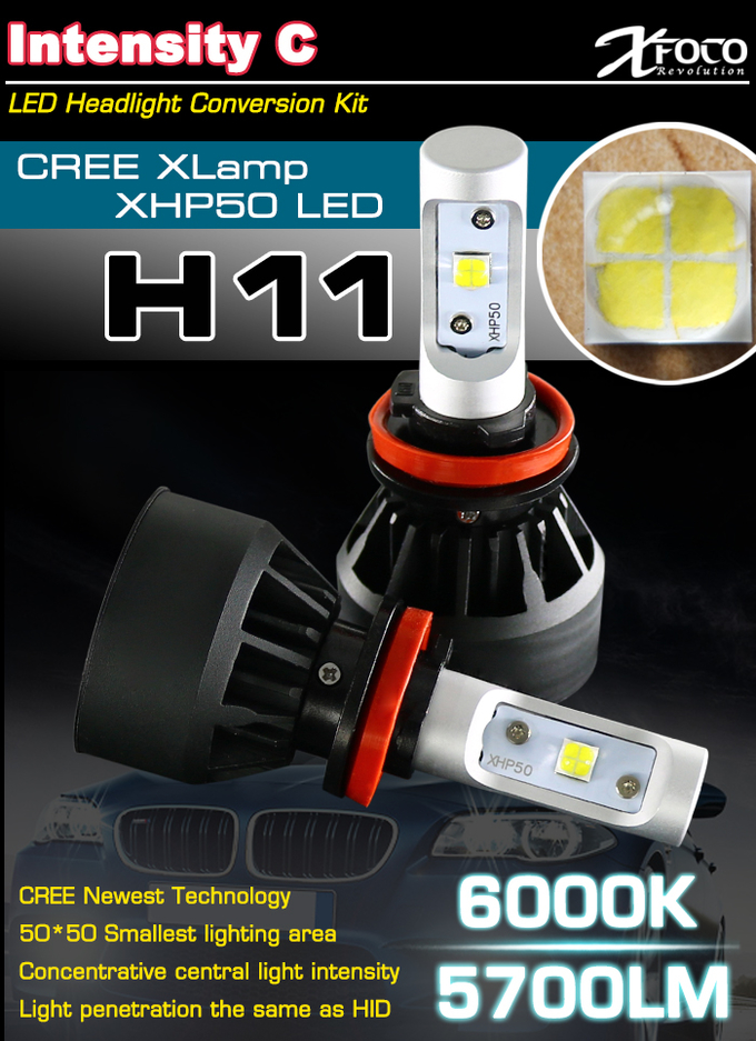 Powerful High Luminance Auto Headlight H11 Cree Front Led Headlamp Car