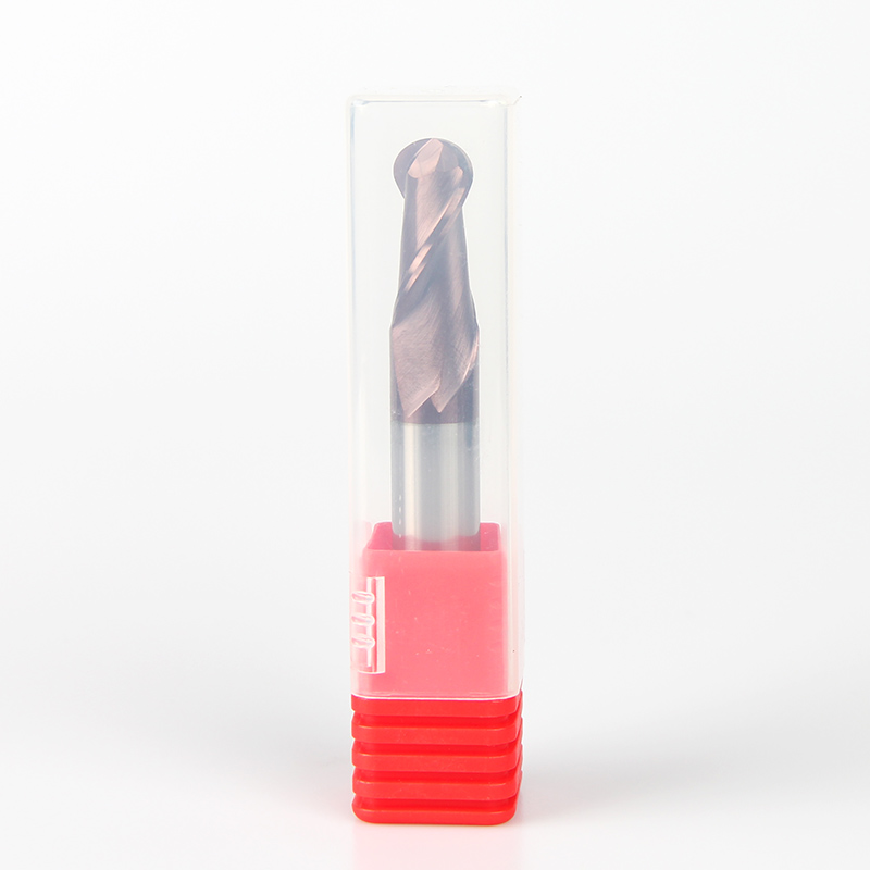 High Precision Solid Carbide Ball Nose End Mill 2 / 4 Flute 1-20mm Tapered Cutting Tools