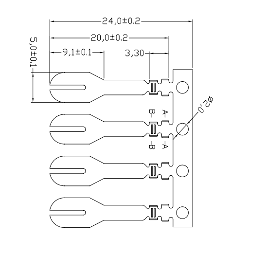 Custom made Nickel Plated Battery Solder Tab 120mm Extension Lead