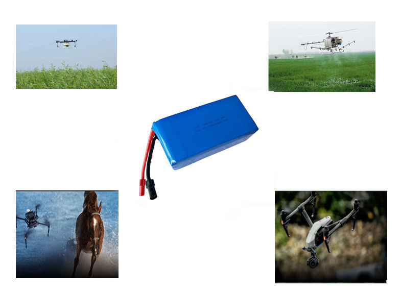 High Voltage UAV 16000mAh 15C 22.2V Rechargeable Lipo Battery For Multirotor Drone