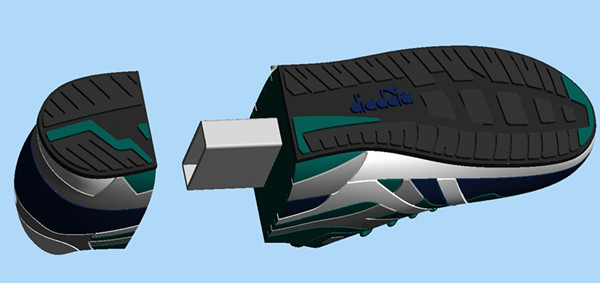 Customized Shoe Shaped USB Flash Drive 1GB 2GB 4GB 8GB