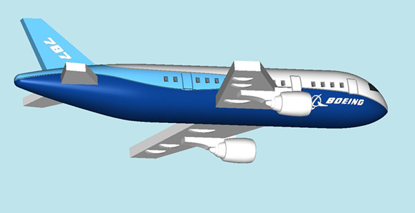 2GB / 4GB / 8GB High-Speed Boeing Airplane Shape Customized USB Flash Drive / USB Keys