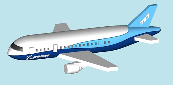 2GB / 4GB / 8GB High-Speed Boeing Airplane Shape Customized USB Flash Drive / USB Keys