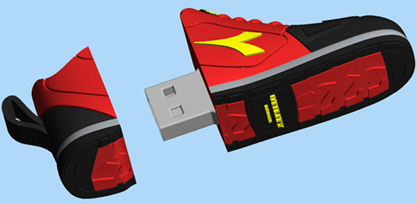  2GB / 4GB / 8GB RED Sport  Shoes Shape USB Flash Drive Pen Drive Memory Stick 