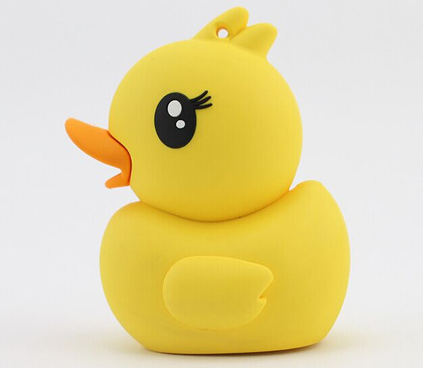 Rubber Ducky Yellow Custom Portable power bank , External Battery 2600mAh for Mobile Phones chager