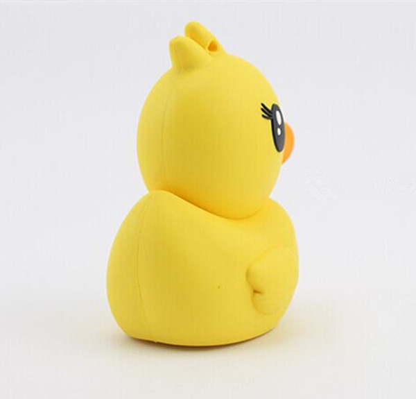 Rubber Ducky Yellow Custom Portable power bank , External Battery 2600mAh for Mobile Phones chager