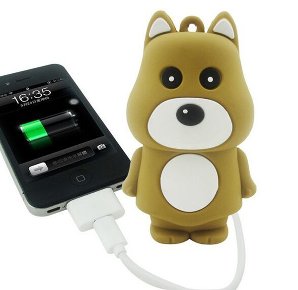 Promotion gift cartoon portable power bank 2000mAh /2200mAh/ 2600mAh / Bear shpare Mobile Phone charger