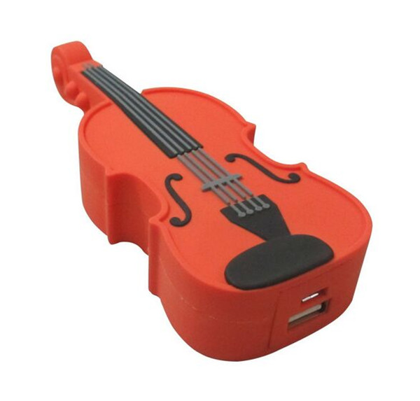 Custom PVC Guitar mobile power bank ,Cartoon Mobile Battery Charger , Portable USB External Charger
