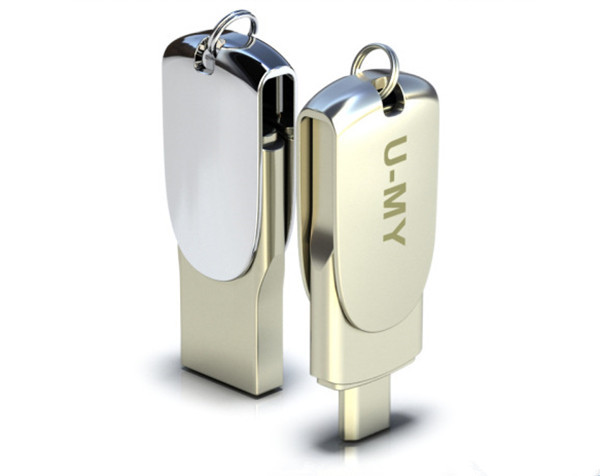OTG USB flash drive with keyring , noble mobile phone usb flash drive for business gift
