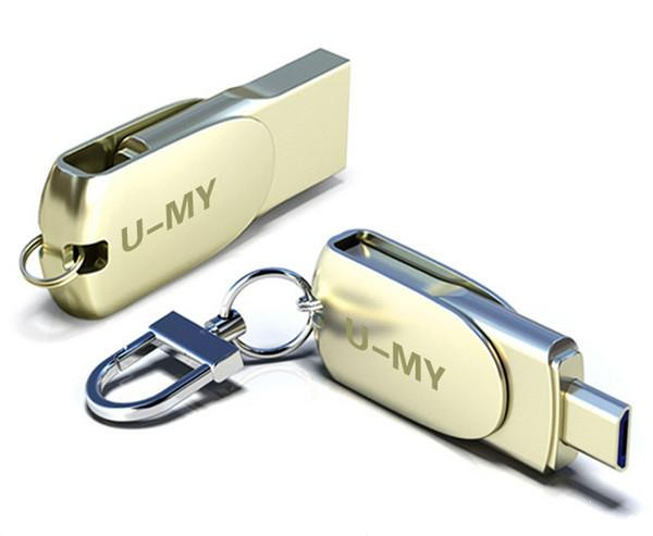OTG USB flash drive with keyring , noble mobile phone usb flash drive for business gift
