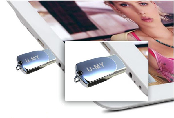 OTG USB flash drive with keyring , noble mobile phone usb flash drive for business gift