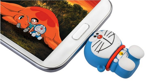 Rubber Phone USB Pen drive 4GB, 8GB Custom PVC OTG thumb drive for PC / Android / OS  Mobile Phone