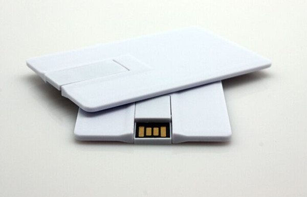 16GB , 32GB White Plastic Credit Card OTG / Mobile Phone USB Flash Drive for Smart Phone