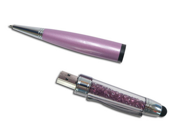 Hi-Speed USB 2.0 Crystal USB Flash Pen Drive Compatible Windows 98 / SE / ME / 2000 / XP / Vista, Mac OS 8.6