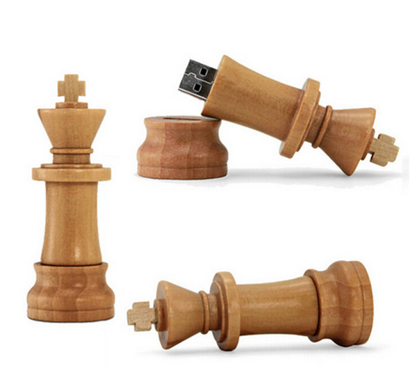 Wood Chess USB 2.0 usb flash drives thumb pendrive usb creativo memory stick 4GB