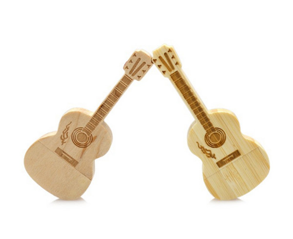 Guitar Wooden USB Flash Drive Pen Drive Maple wood 4G u disk 8GB pen drive 16G 32G Pendrive Memory Stick