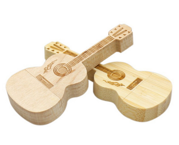 Guitar Wooden USB Flash Drive Pen Drive Maple wood 4G u disk 8GB pen drive 16G 32G Pendrive Memory Stick