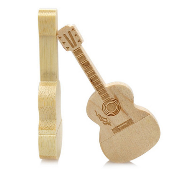 Guitar Wooden USB Flash Drive Pen Drive Maple wood 4G u disk 8GB pen drive 16G 32G Pendrive Memory Stick