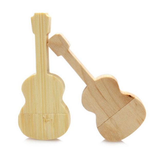 Guitar Wooden USB Flash Drive Pen Drive Maple wood 4G u disk 8GB pen drive 16G 32G Pendrive Memory Stick