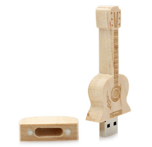 Guitar Wooden USB Flash Drive Pen Drive Maple wood 4G u disk 8GB pen drive 16G 32G Pendrive Memory Stick