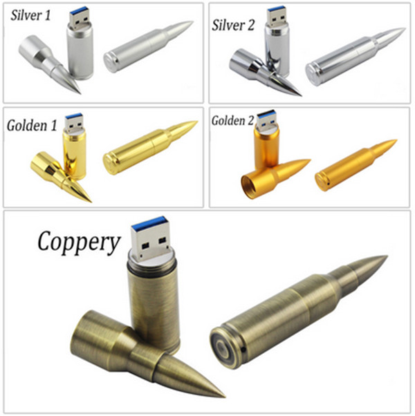3.0 USB Flash Drive Storage Disk metal bullet style pendrive 8gb 16GB 32gb 64gb 128gb