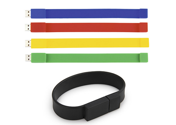 Silicone Bracelet Rubber Band Wristband USB Flash Drive 1 Year Guarante