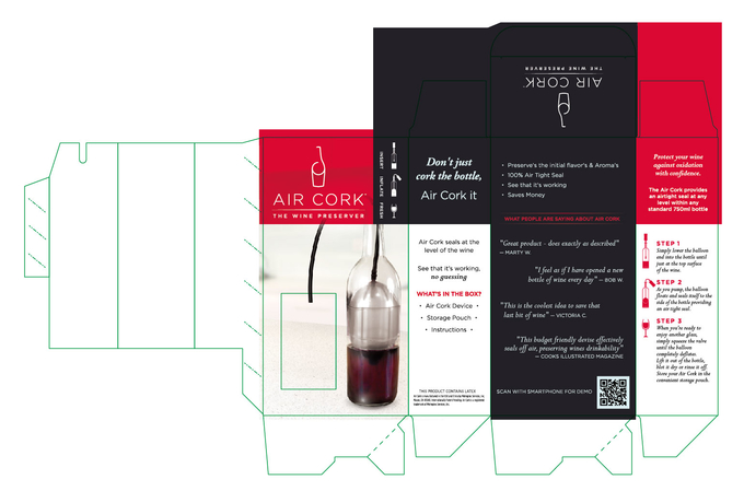 Window Box Packaging For Wine Preserver / Wine Accessory