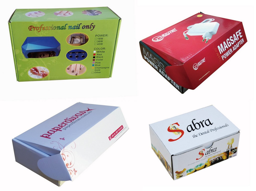 Folding Packaging Boxes For Electronic Thermostat Product White Cardboard Stock