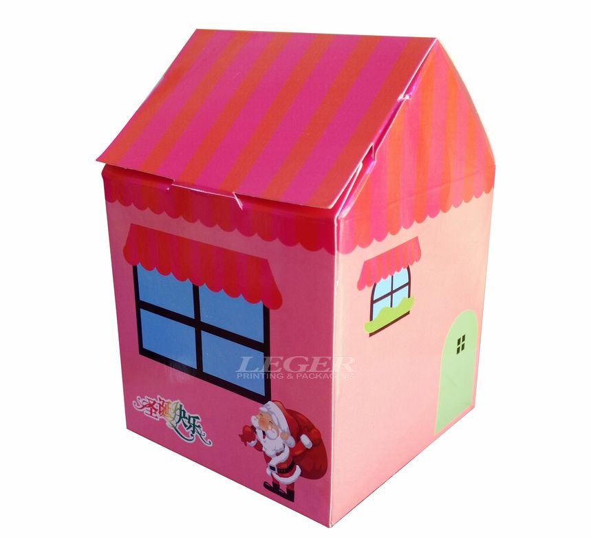 Smart Custom Gift Packaging For Children , Portable Paper Candy Box With Handles