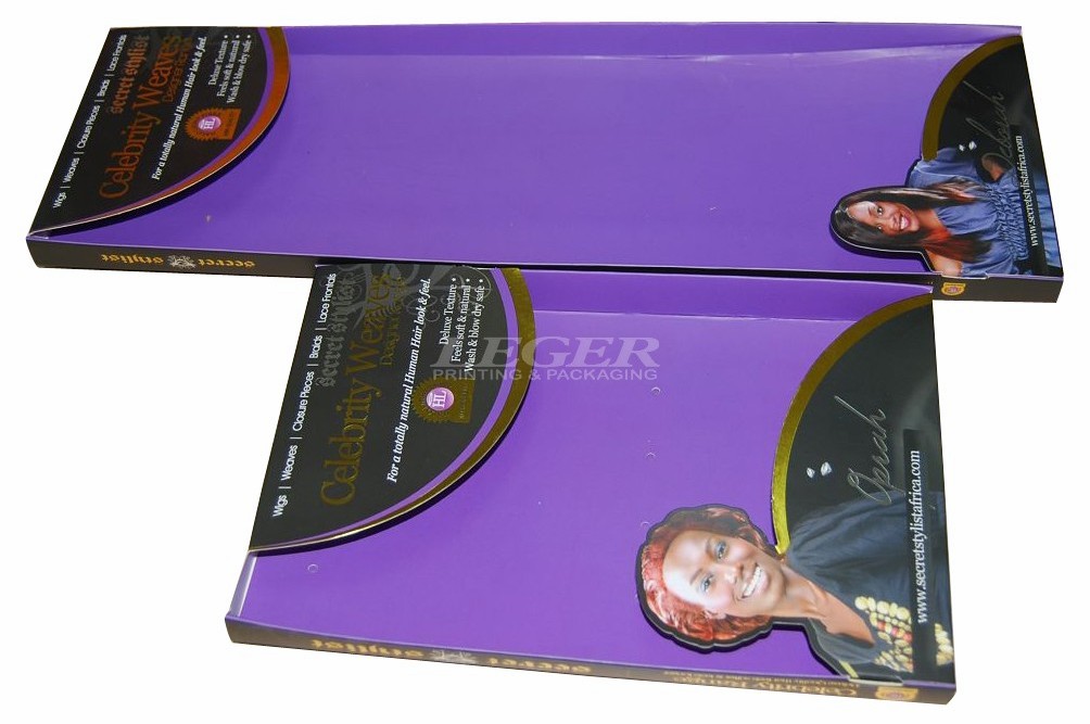 Amazing Hair Extension Packaging Box , Custom Wig Boxes Ribbon Closing