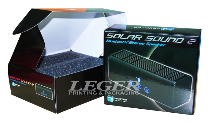 Gift Folding Carton Packaging Box , Golden Foil Stamped Foldable Cardboard Boxes