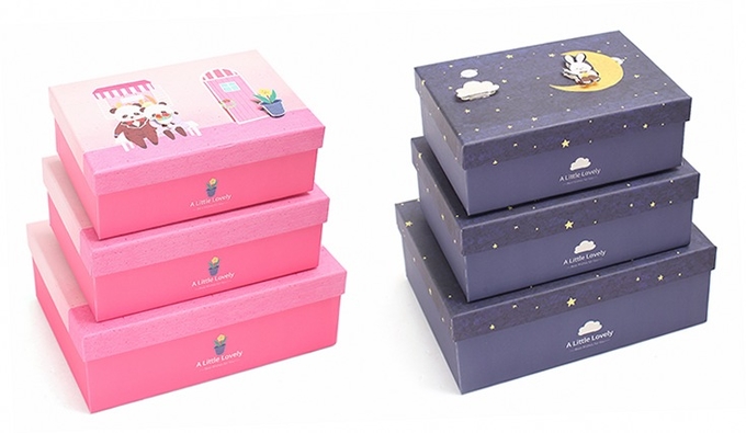 Custom Set Up Boxes , Gift Packing Box For Children Doll Packaging