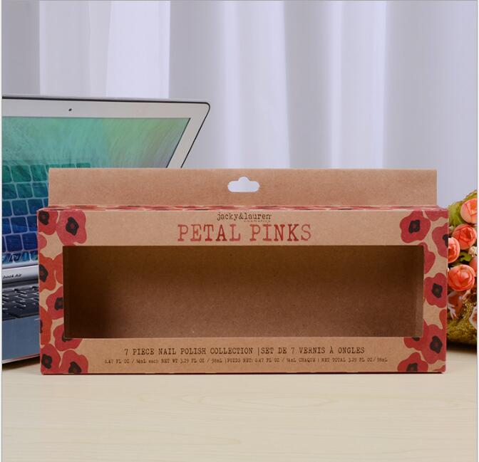 Hook / Wooden Peg Packaging Window Box 350gsm CCNB Paper Material