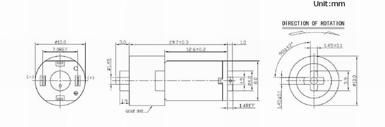 10mm 3V Plastic Gear-box motor Low Speed Low Noise and Large Torque for Electronic Lock