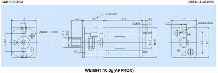 High Precision Gear 5V 6V 12V Small High Torque DC Motor / Gear Reduction Motor