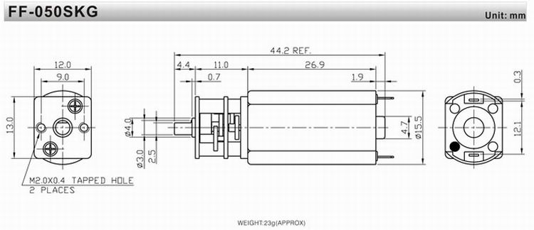 12 Volt Electric Motors With Gear Reduction RoHS / ISO / TS16949 Approval