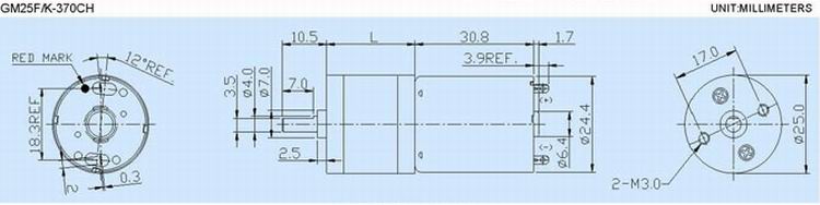 Sanitary Ware Whisk Use 6V / 9V /12V DC Gear Reduction Motor 322mA Rated Load Current