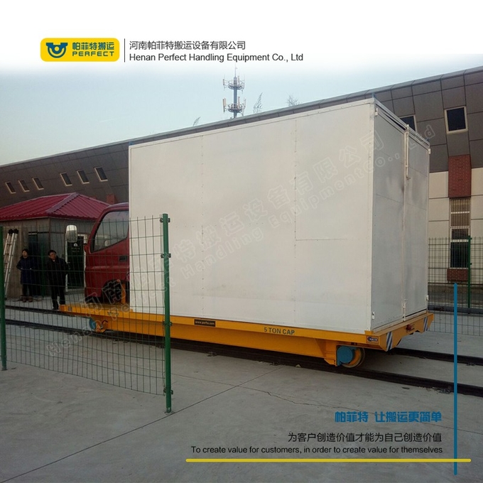 Track powered low voltage rail electric transfer car