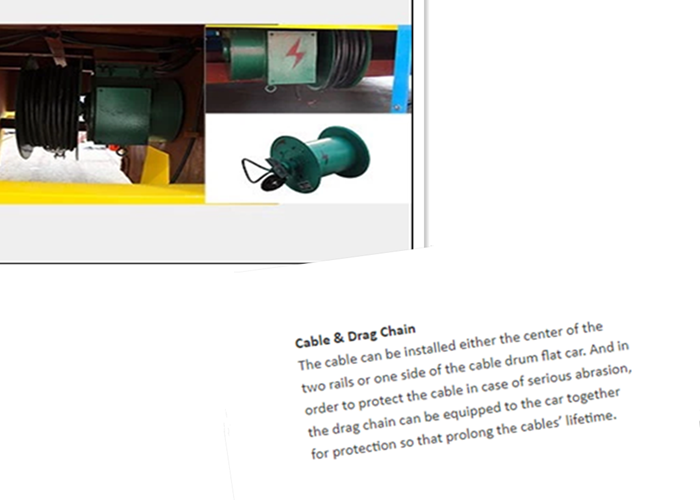 3.5 ton cable drum motorized Industrial Material Electric Transfer Trailer