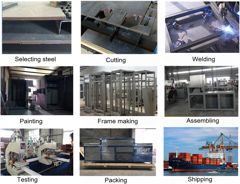 Automated CNC Vertical PVC Window Four Point Welding Machine