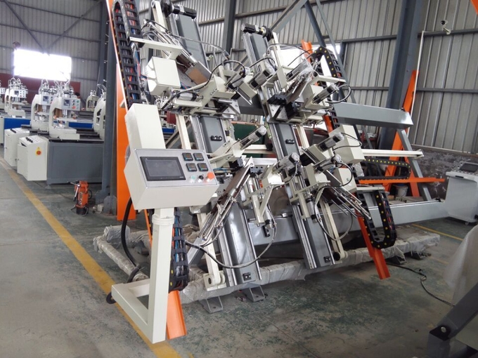 Automated CNC Vertical PVC Window Four Point Welding Machine