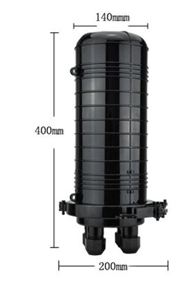 Vertical Type Fiber Optic Joint Closure Black Color For Telecommunication Network