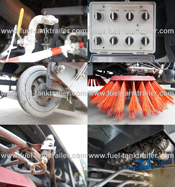 Dongfeng Water Tank Truck , Road Sweeper Water Bowser Truck Automatic Control