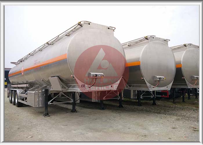 Round Shape Fuel Truck Trailer Aluminum Alloy Vessel Large Capacity